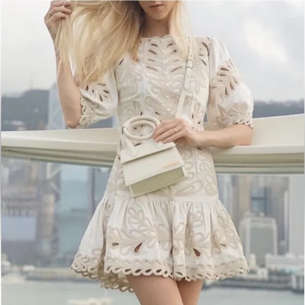 Maje Rosaro Embroidered Dress